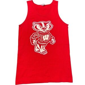 Vintage Wisconsin Badgers Tank Top Alstyle Size Small